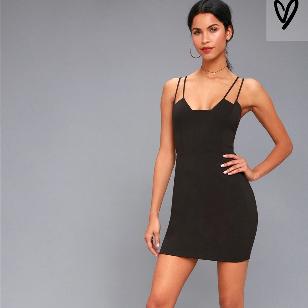 Black Spaghetti Strap Lulus Mini Dress